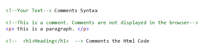 html comment Tag